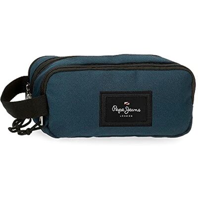 Pepe Jeans Aris Trousse triple Bleu 22 x 10 x 9 cm Polyester, bleu, Trousse triple - Publicité Pepe Jeans Aris Trousse triple Bleu 22 x 10 x 9 cm Polyester, bleu, Trousse triple - Publicité