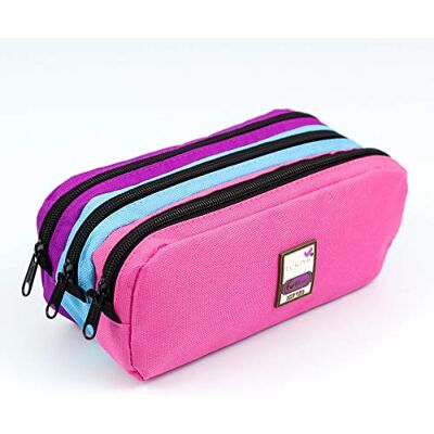 Viquel Trousse Scolaire 3 Compartiments Grande Capacité TRIZIP Multicolore - Publicité Viquel Trousse Scolaire 3 Compartiments Grande Capacité TRIZIP Multicolore - Publicité
