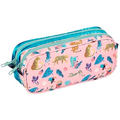 Viquel Trousse Scolaire 2 Compartiments Exotic – Trousse de Rangement Pratique, pour stylos et Crayons – Idéale pour l'école et Les Loisirs Trousse Grande capacité Fermeture Zip Rose - Publicité Viquel Trousse Scolaire 2 Compartiments Exotic – Trousse de Rangement Pratique, pour stylos et Crayons – Idéale pour l'école et Les Loisirs Trousse Grande capacité Fermeture Zip Rose - Publicité