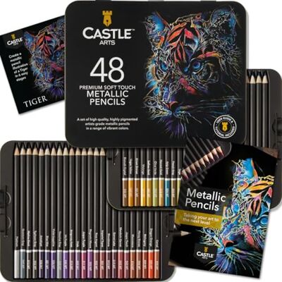 ART Set de 48 Crayons de Couleur Métallisés, Adultes - Publicité ART Set de 48 Crayons de Couleur Métallisés, Adultes - Publicité