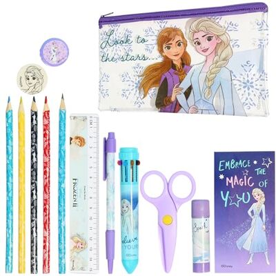 Disney Stitch Trousse Scolaire Fille Kawaii Frozen Trousses pour Enfants avec Fournitures Scolaires Crayon de Couleurs Stylo Kit Papeterie 9Violet Frozen - Publicité Disney Stitch Trousse Scolaire Fille Kawaii Frozen Trousses pour Enfants avec Fournitures Scolaires Crayon de Couleurs Stylo Kit Papeterie 9Violet Frozen - Publicité