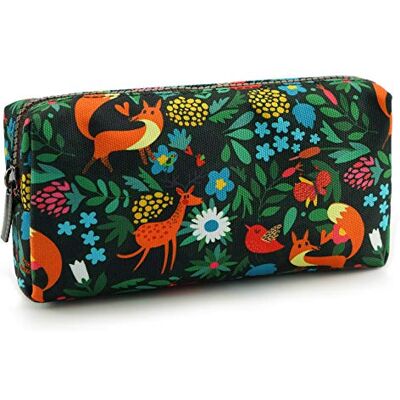 LParkin Trousse à crayons en tissu motif renard avec fermeture éclair, cadeau pour vos amis, motif renard roux - Publicité LParkin Trousse à crayons en tissu motif renard avec fermeture éclair, cadeau pour vos amis, motif renard roux - Publicité