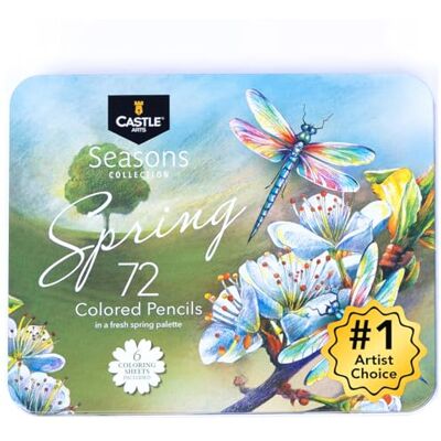 ART Lot de 72 crayons de couleur printemps Crayons de couleur à base de cire et noyau souple pour un mélange expert - Publicité ART Lot de 72 crayons de couleur printemps Crayons de couleur à base de cire et noyau souple pour un mélange expert - Publicité