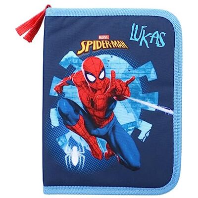 Undercover Trousse à crayons, remplie, motif de Spider-Man, avec nom, pour garçon, avec contenu, 30 pièces, pour l'école primaire, Spider-man bleu, Trousse à crayons - Publicité Undercover Trousse à crayons, remplie, motif de Spider-Man, avec nom, pour garçon, avec contenu, 30 pièces, pour l'école primaire, Spider-man bleu, Trousse à crayons - Publicité