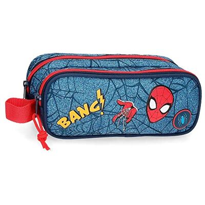 Marvel Spiderman Denim Trousse double Bleu 23 x 9 x 7 cm Polyester - Publicité Marvel Spiderman Denim Trousse double Bleu 23 x 9 x 7 cm Polyester - Publicité