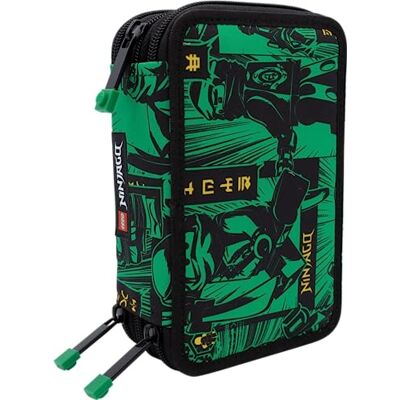 LEGO - Étui scolaire - Ninjago - 3 zipped - Étui à crayons - Publicité LEGO - Étui scolaire - Ninjago - 3 zipped - Étui à crayons - Publicité