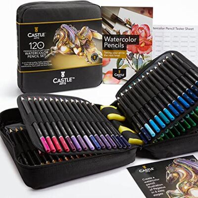 ART Set de 120 Crayons Aquarellables pour Adultes Extras - Publicité ART Set de 120 Crayons Aquarellables pour Adultes Extras - Publicité