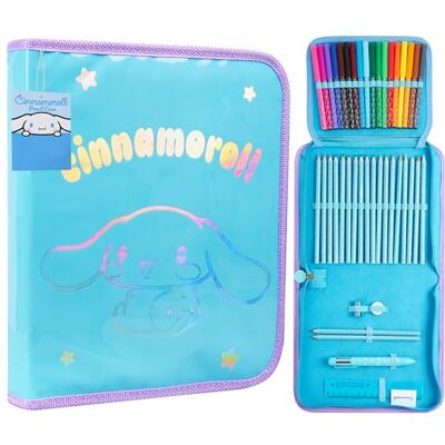 Hello Kitty Sanrio Trousse Scolaire Fille Remplie Fournitures Scolaires Kuromi Anime Trousse Feutres Grande Capacité Crayons de Couleur Idée Cadeau (Bleu Cinnamoroll) - Publicité Hello Kitty Sanrio Trousse Scolaire Fille Remplie Fournitures Scolaires Kuromi Anime Trousse Feutres Grande Capacité Crayons de Couleur Idée Cadeau (Bleu Cinnamoroll) - Publicité