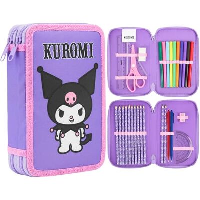 Hello Kitty Sanrio Trousse Scolaire Fille Remplie Fournitures Scolaires Kuromi Anime Trousse Feutres Grande Capacité Crayons de Couleur Idée Cadeau (Multi Kuromi) - Publicité Hello Kitty Sanrio Trousse Scolaire Fille Remplie Fournitures Scolaires Kuromi Anime Trousse Feutres Grande Capacité Crayons de Couleur Idée Cadeau (Multi Kuromi) - Publicité