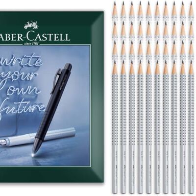 Faber-Castell Grip 2001 Lot de 40 crayons graphite 2B Corps triangulaire ergonomique, mines incassables, zone de préhension pointillée - Publicité Faber-Castell Grip 2001 Lot de 40 crayons graphite 2B Corps triangulaire ergonomique, mines incassables, zone de préhension pointillée - Publicité