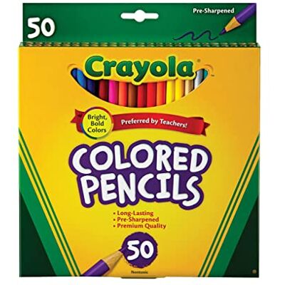 Crayola Modèle 50 Crayons de Couleur - Outils d'Art pour Adultes - Publicité Crayola Modèle 50 Crayons de Couleur - Outils d'Art pour Adultes - Publicité