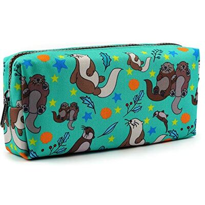 LParkin Seal Trousse à crayons en toile de grande capacité pour maquillage et maquillage, Loutre de phoque - Publicité LParkin Seal Trousse à crayons en toile de grande capacité pour maquillage et maquillage, Loutre de phoque - Publicité