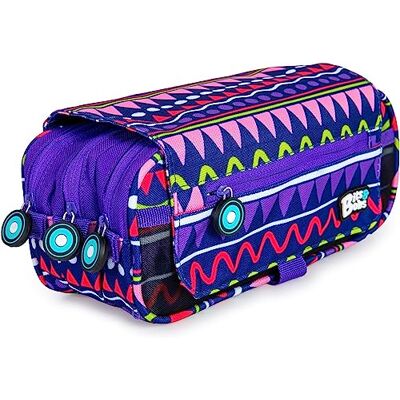 Grafoplás Zigzag, Trousse Scolaire 3 Compartiments pour Enfants, imprimé, 23 x 10 x 10 cm, Imprimé, 23x10x10cm, Trousse Scolaire Trois Compartiments avec Rabat - Publicité Grafoplás Zigzag, Trousse Scolaire 3 Compartiments pour Enfants, imprimé, 23 x 10 x 10 cm, Imprimé, 23x10x10cm, Trousse Scolaire Trois Compartiments avec Rabat - Publicité