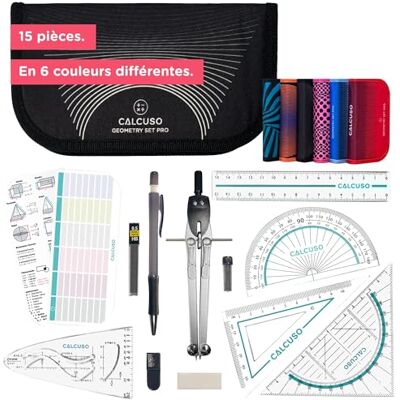 CALCUSO - GEOMETRY SET PRO - 13 pièces - Ensemble géométrique - Publicité CALCUSO - GEOMETRY SET PRO - 13 pièces - Ensemble géométrique - Publicité