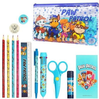 Paw Patrol - Ensemble Trousse - Cahier - Crayons - Fournitures scolaires - Publicité Paw Patrol - Ensemble Trousse - Cahier - Crayons - Fournitures scolaires - Publicité