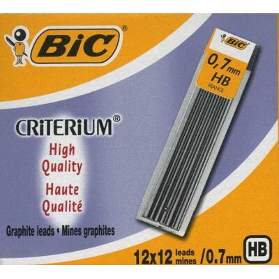 BIC Etui De 12 mines pour Criterium 0,7 Hb LOT de 12 Etuis - Publicité BIC Etui De 12 mines pour Criterium 0,7 Hb LOT de 12 Etuis - Publicité