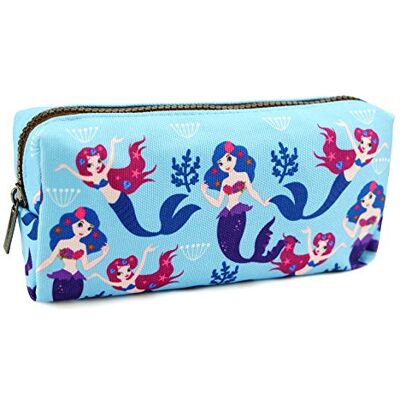LParkin Trousse en toile pour crayons ou maquillage, motif sirènes - Publicité LParkin Trousse en toile pour crayons ou maquillage, motif sirènes - Publicité