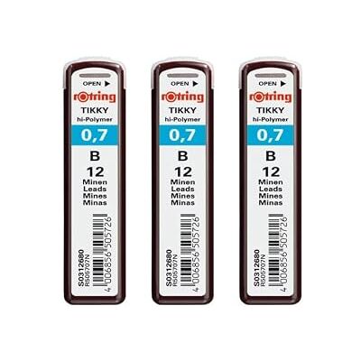 Rotring Tikky Lot de 3 recharges de mines pour porte-mines 0,7 mm B - Publicité Rotring Tikky Lot de 3 recharges de mines pour porte-mines 0,7 mm B - Publicité
