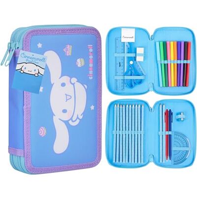 Hello Kitty Sanrio Trousse Scolaire Fille Remplie Fournitures Scolaires Kuromi Anime Trousse Feutres Grande Capacité Crayons de Couleur Idée Cadeau (Multi Cinnamoroll) - Publicité Hello Kitty Sanrio Trousse Scolaire Fille Remplie Fournitures Scolaires Kuromi Anime Trousse Feutres Grande Capacité Crayons de Couleur Idée Cadeau (Multi Cinnamoroll) - Publicité