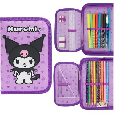 Hello Kitty Sanrio Trousse Scolaire Fille Remplie Fournitures Scolaires Kuromi Anime Trousse Feutres Grande Capacité Crayons de Couleur Idée Cadeau (Lilas Kuromi) - Publicité Hello Kitty Sanrio Trousse Scolaire Fille Remplie Fournitures Scolaires Kuromi Anime Trousse Feutres Grande Capacité Crayons de Couleur Idée Cadeau (Lilas Kuromi) - Publicité