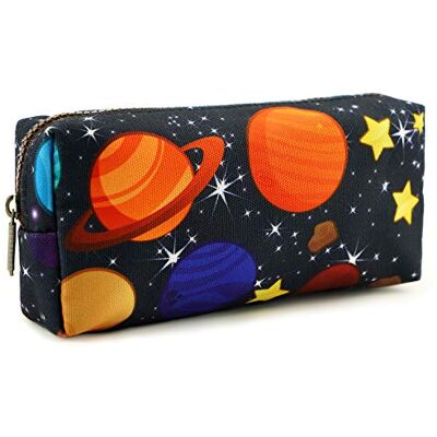LParkin Pochette Trousse à Crayons Stylos Maquillage en Toile Motif Espace (Bleu) - Publicité LParkin Pochette Trousse à Crayons Stylos Maquillage en Toile Motif Espace (Bleu) - Publicité