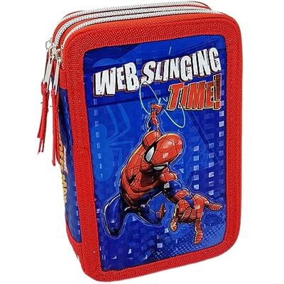 CARTOON Trousse scolaire 3 Zip, multi-compartiments, complet 44 pièces, couleurs Giotto, 20 x 13 x 6 cm, rouge, 20 x 13 x 6 cm, Spiderman - Publicité CARTOON Trousse scolaire 3 Zip, multi-compartiments, complet 44 pièces, couleurs Giotto, 20 x 13 x 6 cm, rouge, 20 x 13 x 6 cm, Spiderman - Publicité