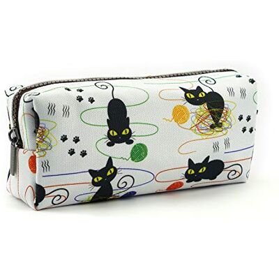 LParkin Trousse à crayons Motif chats Idéale comme trousse à maquillage - Publicité LParkin Trousse à crayons Motif chats Idéale comme trousse à maquillage - Publicité