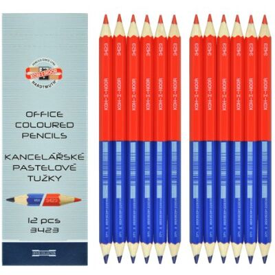 Koh-I-Noor 34230EG006KS Lot de 12 crayons de couleur 9 mm Bleu/rouge - Publicité Koh-I-Noor 34230EG006KS Lot de 12 crayons de couleur 9 mm Bleu/rouge - Publicité