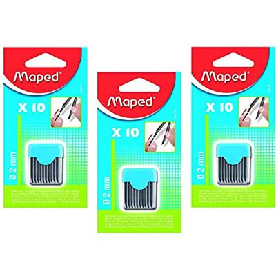 Maped Lot de 3 Etuis de 10 mines 2 mm pour Compas - Publicité Maped Lot de 3 Etuis de 10 mines 2 mm pour Compas - Publicité