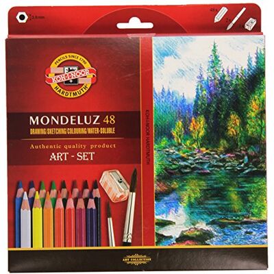 Koh-I-Noor 3713 Mondeluz Aquarell Crayons de couleur Couleurs assorties (Set de 48) - Publicité Koh-I-Noor 3713 Mondeluz Aquarell Crayons de couleur Couleurs assorties (Set de 48) - Publicité