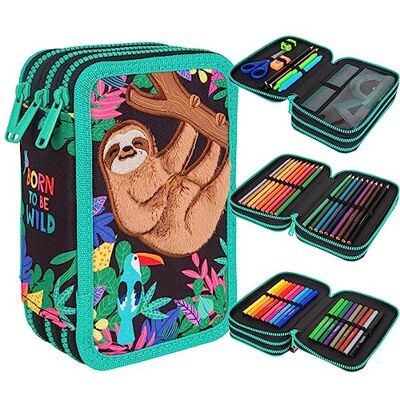 Coolpack Jumper 3 wildkid - 3 compartiments - 19,5 x 12,5 x 6,5 cm - Trousse - Publicité Coolpack Jumper 3 wildkid - 3 compartiments - 19,5 x 12,5 x 6,5 cm - Trousse - Publicité