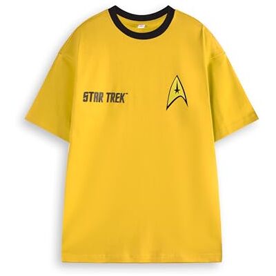Star Trek T-Shirt Jaune Capitaine Kirk de pour Hommes Amiral James T. Kirk Uniform Graphic Tee pour Adultes Haut à Manches Courtes Tenue emblématique pour Trekkies - Publicité Star Trek T-Shirt Jaune Capitaine Kirk de pour Hommes Amiral James T. Kirk Uniform Graphic Tee pour Adultes Haut à Manches Courtes Tenue emblématique pour Trekkies - Publicité