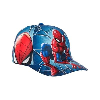 Marvel Chapeau de Baseball avec visière pour enfants et adolescents, Spiderman, bleu, imprimé all-Over, bleu, 54 - Publicité Marvel Chapeau de Baseball avec visière pour enfants et adolescents, Spiderman, bleu, imprimé all-Over, bleu, 54 - Publicité