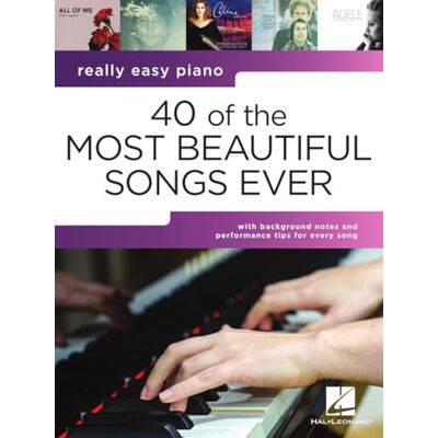 Various Really Easy Piano: 40 of the Most Beautiful Songs Ever Songbook piano facile débutant 40 classiques pop & films (Adele, Beatles, Elvis, Sinatra) partitions piano pour apprendre et jouer - Publicité Various Really Easy Piano: 40 of the Most Beautiful Songs Ever Songbook piano facile débutant 40 classiques pop & films (Adele, Beatles, Elvis, Sinatra) partitions piano pour apprendre et jouer - Publicité