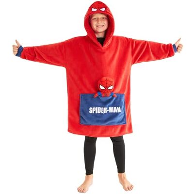 Marvel Spiderman Sweat à Capuche Couverture Polaire Enfant avec Demi-Peluche - Publicité Marvel Spiderman Sweat à Capuche Couverture Polaire Enfant avec Demi-Peluche - Publicité