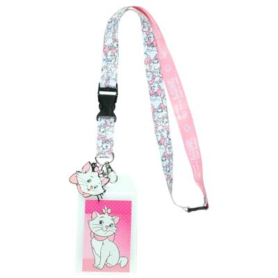Disney Aristocats Porte-badge avec cordon Marie Because I'm a Lady Breakaway avec breloque en caoutchouc Marie de 5,1 cm - Publicité Disney Aristocats Porte-badge avec cordon Marie Because I'm a Lady Breakaway avec breloque en caoutchouc Marie de 5,1 cm - Publicité