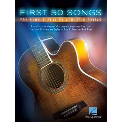 Various First 50 Songs You Should Play on Acoustic Guitar – Recueil de chansons 50 classiques pop & rock pour guitare acoustique avec tablatures (TAB), accords et paroles débutant à intermédiaire - Publicité Various First 50 Songs You Should Play on Acoustic Guitar – Recueil de chansons 50 classiques pop & rock pour guitare acoustique avec tablatures (TAB), accords et paroles débutant à intermédiaire - Publicité