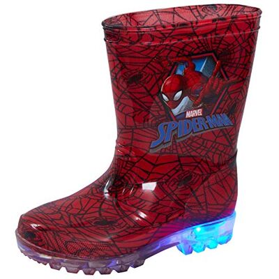 Marvel Spiderman Bottes en Caoutchouc Lumineuses pour Enfant Rouge 11UK / 29 EU - Publicité Marvel Spiderman Bottes en Caoutchouc Lumineuses pour Enfant Rouge 11UK / 29 EU - Publicité