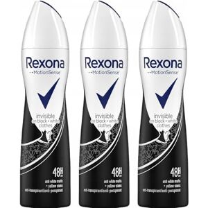 Rexona Lot de 3 déodorants en spray pour femme « Invisible on Black + White Clothes » 150 ml - Publicité Rexona Lot de 3 déodorants en spray pour femme « Invisible on Black + White Clothes » 150 ml - Publicité