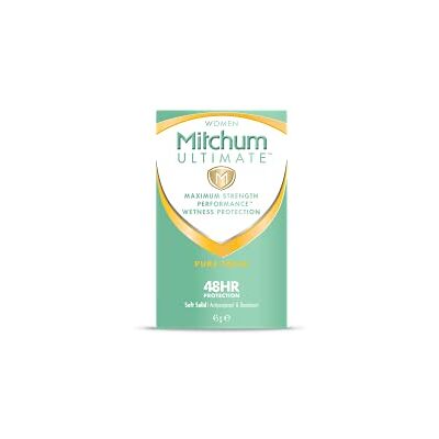Mitchum Ultimate Women 48HR Protection Soft Solid Pure Fresh Antitranspirant et déodorant 45 g - Publicité Mitchum Ultimate Women 48HR Protection Soft Solid Pure Fresh Antitranspirant et déodorant 45 g - Publicité