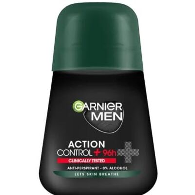 Garnier Déodorant roll on Men Action Control 96 H Pack of 6 - Publicité Garnier Déodorant roll on Men Action Control 96 H Pack of 6 - Publicité