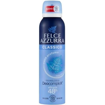 Felce Azzurra Déodorant Classic Idratalc Unisex Spray 48H 150 ml (1 Unité) - Publicité Felce Azzurra Déodorant Classic Idratalc Unisex Spray 48H 150 ml (1 Unité) - Publicité