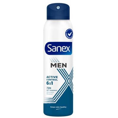 Sanex Men Lot de 6 déodorants en spray anti-transpirant 6 en 1 72H – Contrôle actif – 150 ml - Publicité Sanex Men Lot de 6 déodorants en spray anti-transpirant 6 en 1 72H – Contrôle actif – 150 ml - Publicité