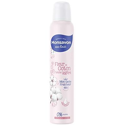 Monsavon Déodorant Spray Anti-Transpirant 0% D'Alcool Au Lait Douceur Naturelle Lait Et Coton 200Ml Lot De 4 Livraison Gratuite - Publicité Monsavon Déodorant Spray Anti-Transpirant 0% D'Alcool Au Lait Douceur Naturelle Lait Et Coton 200Ml Lot De 4 Livraison Gratuite - Publicité