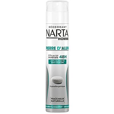 Narta Homme Spray Déodorant Pierre d?Alun Efficacité 48h Fraîcheur Naturelle 200ml (lot de - Publicité Narta Homme Spray Déodorant Pierre d?Alun Efficacité 48h Fraîcheur Naturelle 200ml (lot de - Publicité