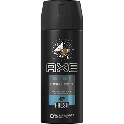 AXE Spray de bodyspray Collision Leather & Cookies sans sel d'aluminium 3 x 150 ml - Publicité AXE Spray de bodyspray Collision Leather & Cookies sans sel d'aluminium 3 x 150 ml - Publicité