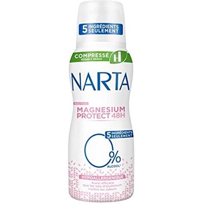 Narta Spray Compressé Magnésium Protect 48h Hypoallergénique 100ml (lot de 4) - Publicité Narta Spray Compressé Magnésium Protect 48h Hypoallergénique 100ml (lot de 4) - Publicité
