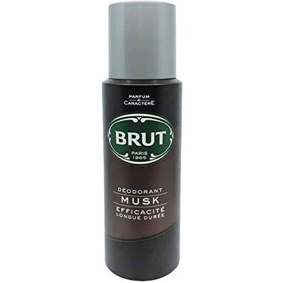Brut Musk Déodorant Homme sans Sels d'Aluminium, Anti-Traces, Efficacité Longue Durée (Lot de 1 x 200 ml) - Publicité Brut Musk Déodorant Homme sans Sels d'Aluminium, Anti-Traces, Efficacité Longue Durée (Lot de 1 x 200 ml) - Publicité