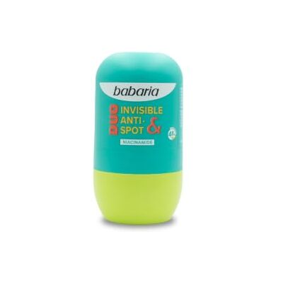 Babaria Desodorante Mujer y Hombre Duo Invisible&AntiSpot Sin alcohol Protege de la Sudoración 24h Evita Manchas en la Ropa Vegano 50 ml - Publicité Babaria Desodorante Mujer y Hombre Duo Invisible&AntiSpot Sin alcohol Protege de la Sudoración 24h Evita Manchas en la Ropa Vegano 50 ml - Publicité