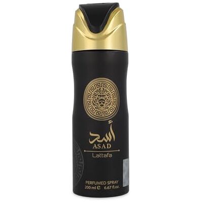 Lattafa Asad Déodorant en spray parfumé pour homme, 6,7 onces - Publicité Lattafa Asad Déodorant en spray parfumé pour homme, 6,7 onces - Publicité